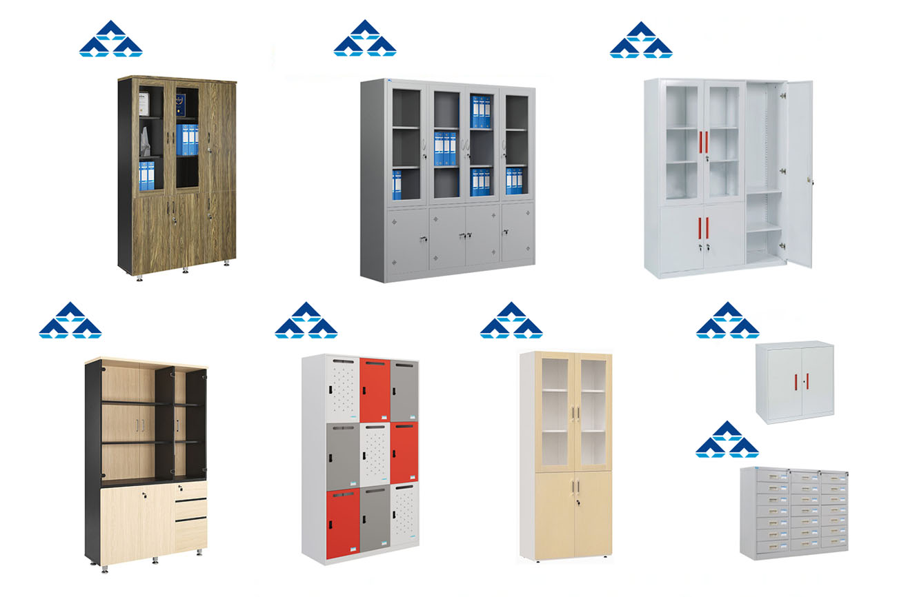 Tủ văn phòng Hòa Phát được làm từ gỗ, sắt sơn tĩnh điện cao cấp