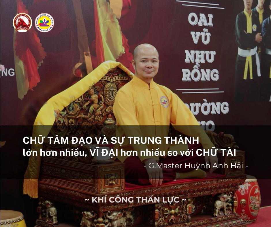 CHỮ TÂM ĐẠO VÀ SỰ TRUNG THÀNH lớn hơn nhiều, VĨ ĐẠI hơn nhiều so với CHỮ TÀI