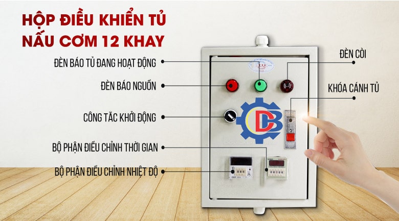 Thông số kỹ thuật của tủ nấu cơm 12 khay