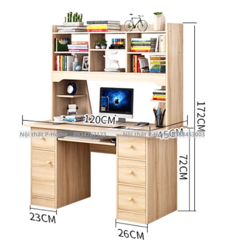 Bàn học cho bé thiết kế đẹp PHH-12