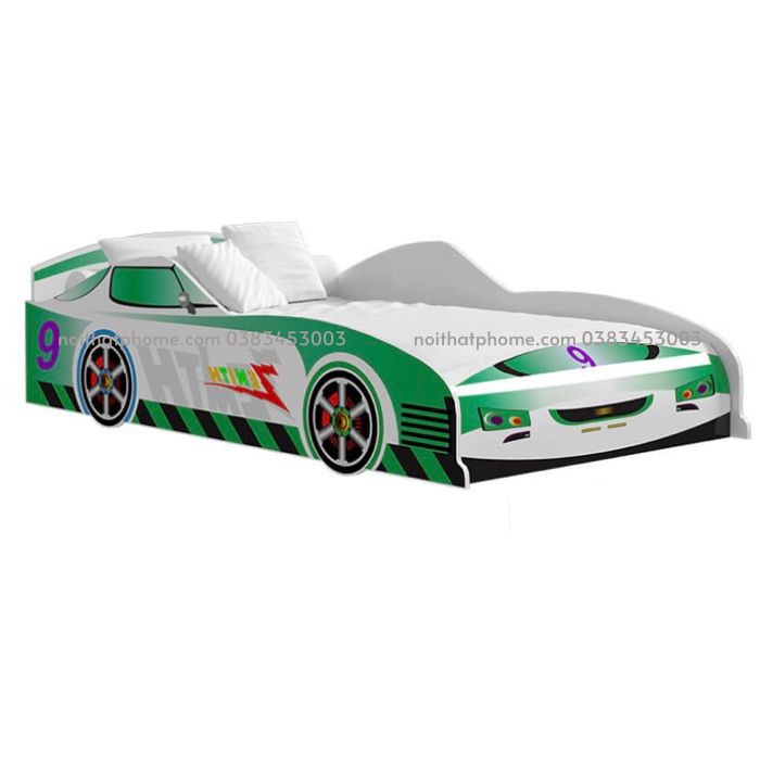 Giường ngủ ô tô màu xanh lá cho bé trai PH-231