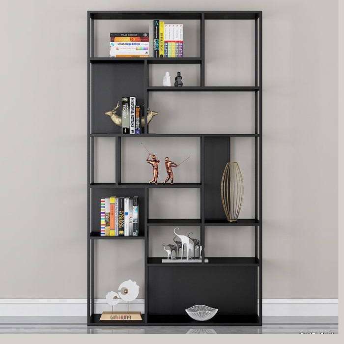 Kệ sách trang trí khung sắt mặt gỗ PH771