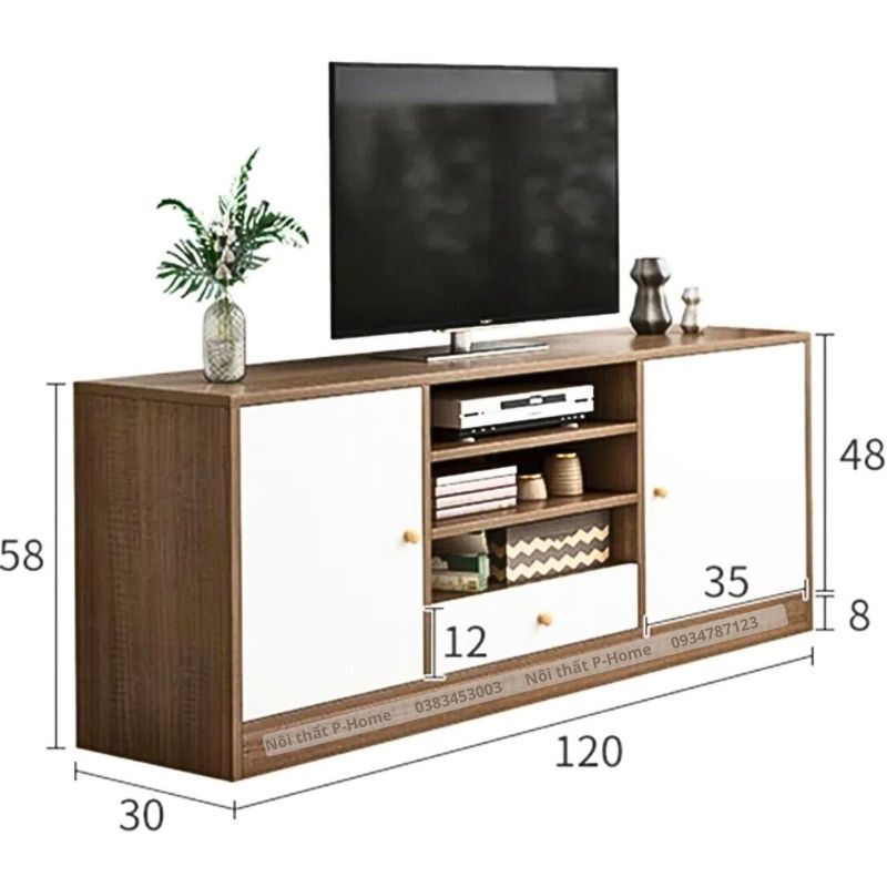 Kệ tivi có tủ trang trí đa năng PHKTV-19