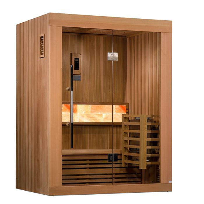 Phòng Xông Hơi Khô Đá Muối Gỗ Tuyết Tùng 2 Người 1m2 x 1m2