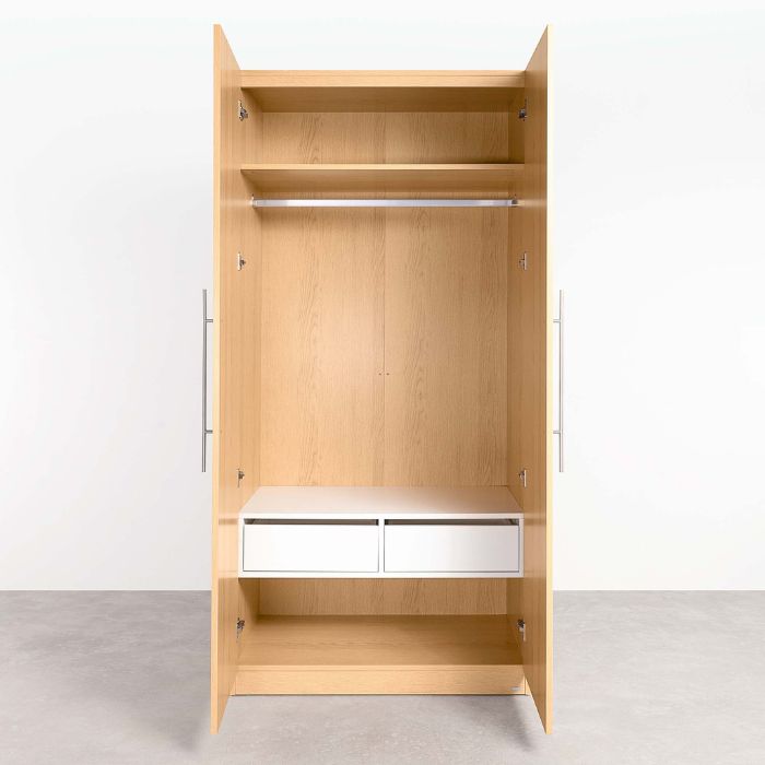 Tủ áo MDF 1.2m Vân Sồi sáng PHA112S