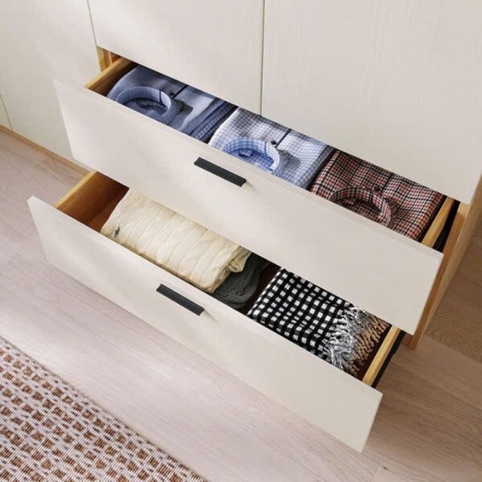 Tủ áo 4 cánh to 2 ngăn kéo trắng vân gỗ P-home PHA-11880TG