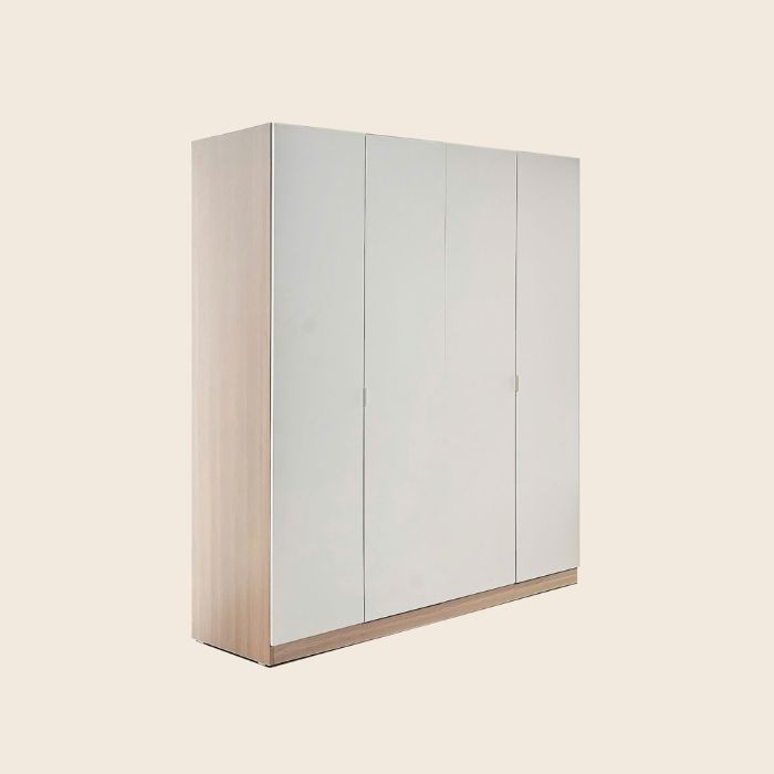 Tủ quần áo 4 cánh to trắng vân gỗ MDF cao cấp PHA-1188STG