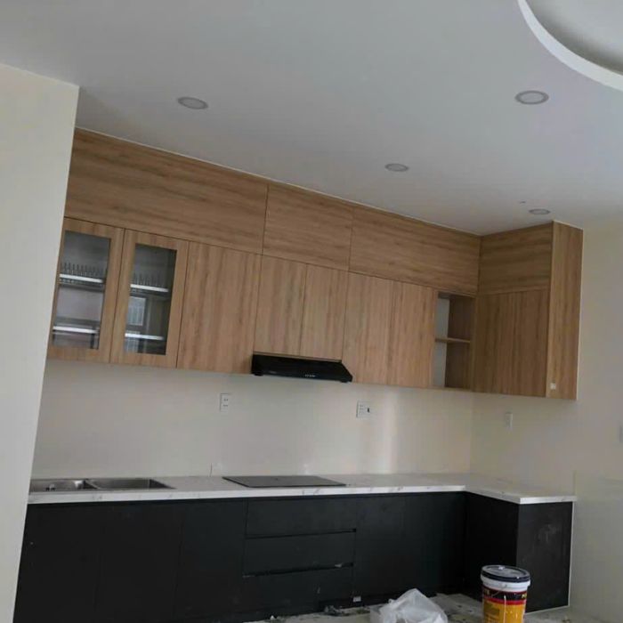 Tủ bếp Gỗ MDF hiện đại PH3867