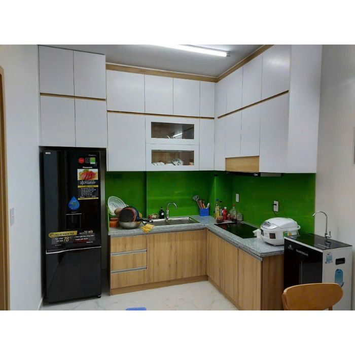 Tủ Bếp Gỗ Công Nghiệp hiện đại PH3869