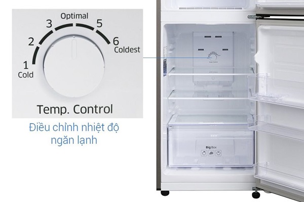 Điều chỉnh nhiệt độ tủ lạnh phù hợp với nhu cầu sử dụng