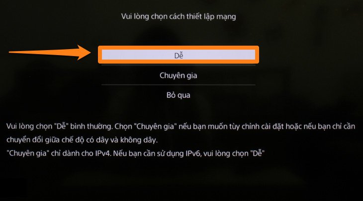 Nhấn chọn mục Dễ