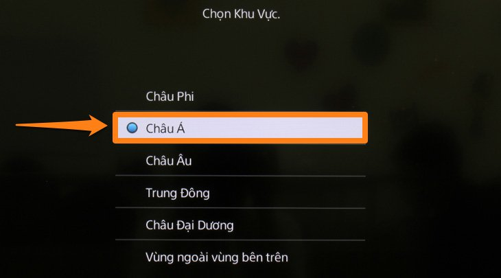Chọn khu vực Châu Á