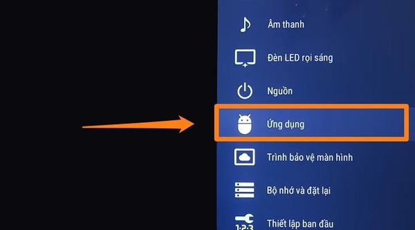 Vào ứng dụng