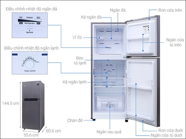 Cách điều chỉnh nhiệt độ tủ lạnh Samsung với 2 dàn lạnh