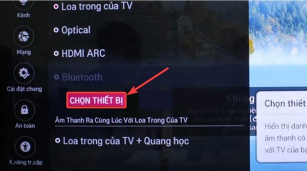 Chọn thiết bị cần ghép nối