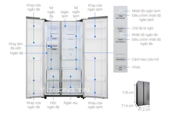 Tủ lạnh Samsung RS62R5001B4/SV tại Điện Máy Trọng Tín