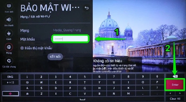 Nhập mật khẩu wifi