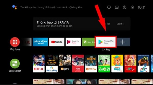 Vào ứng dụng