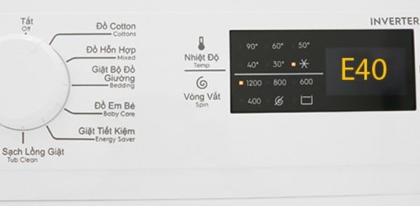 E40 là mã lỗi thường gặp khi sử dụng máy giặt của Electrolux