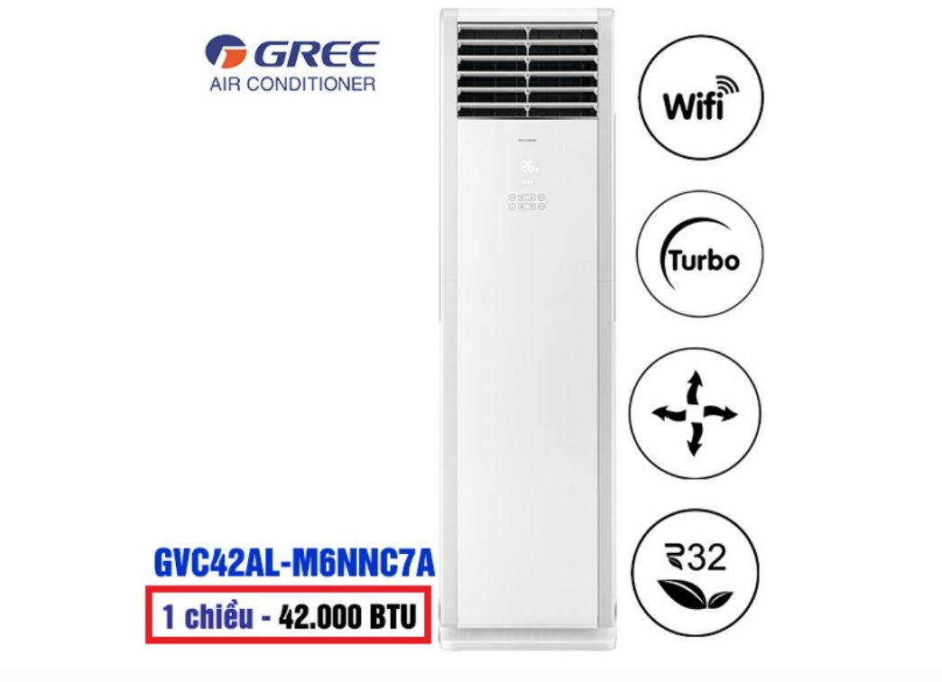ĐIỀU HÒA CÂY GREE 42000BTU 1 CHIỀU GVC42AL-M6NNC7A