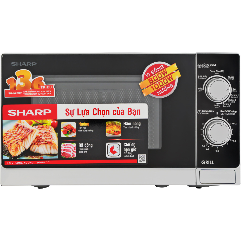 Lò vi sóng có nướng Sharp R-G222VN-S 20 lít