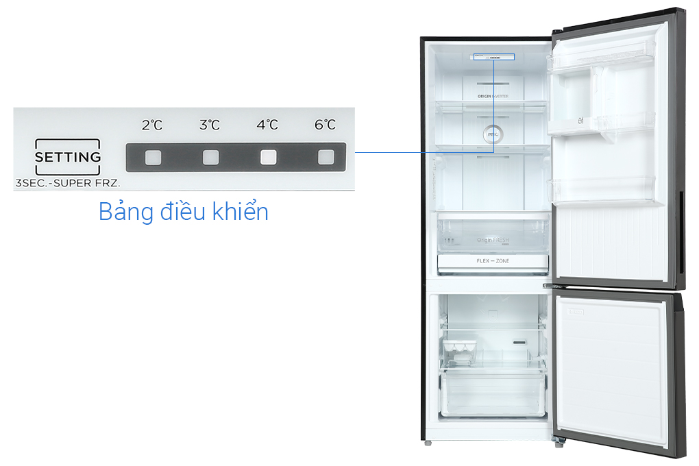 Tủ lạnh Toshiba Inverter 325 lít GR-RB410WE-PMV(37)-BS
