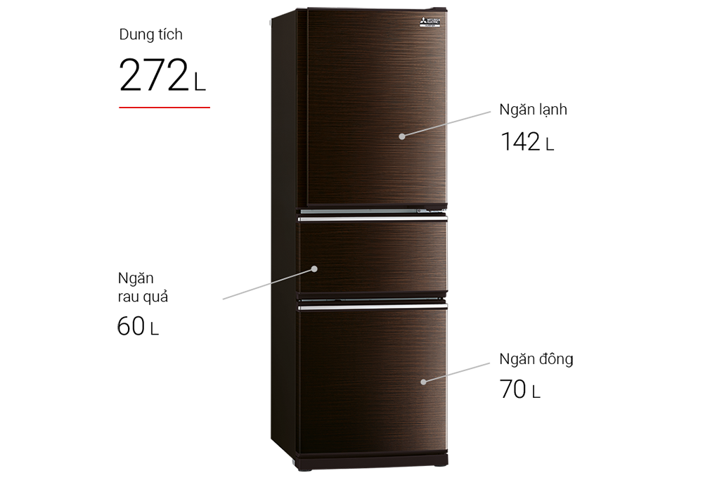Tủ lạnh Mitsubishi Inverter 330 lít MR-CGX41EN-GBR-V
