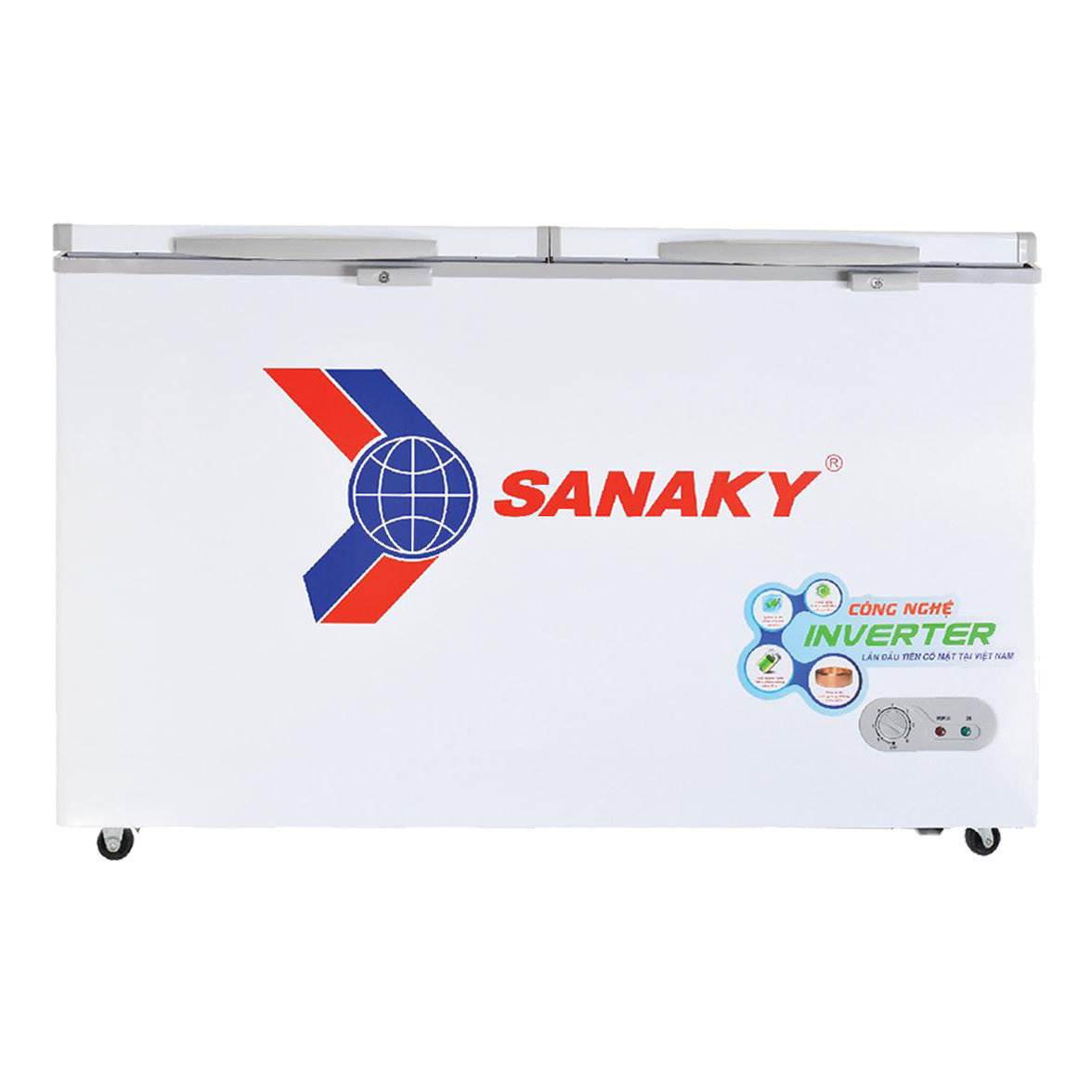 Tủ Đông Sanaky VH-2599W3 Inverter Dàn Đồng 2 Ngăn 250 Lit