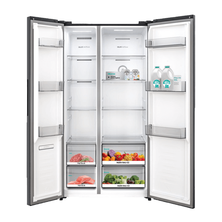Tủ lạnh Hisense Inverter Side by side 544 lít RS708N4EBN