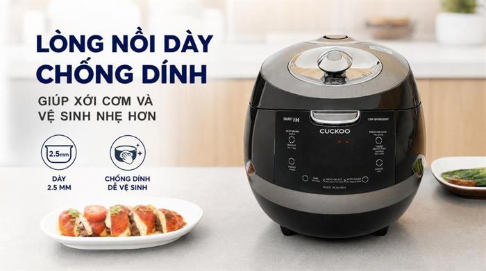 Nồi cơm áp suất cao tần Cuckoo 1.08 lít CRP-BHBC0600F
