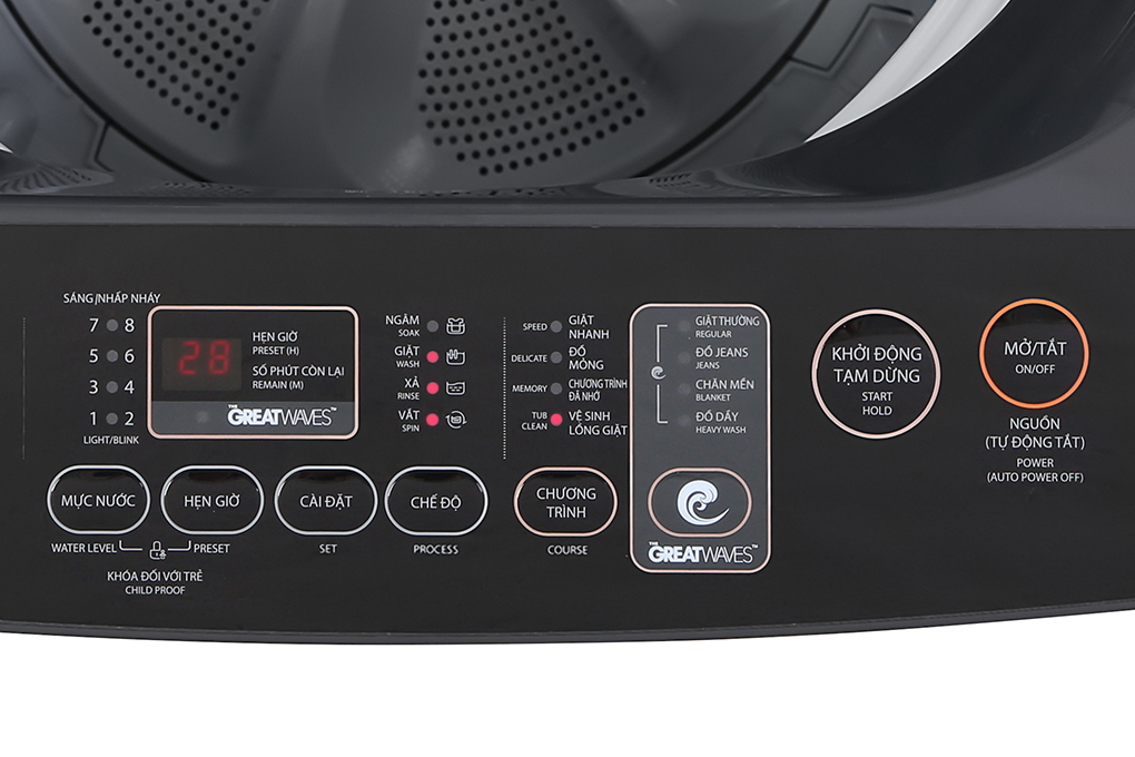 Máy giặt Toshiba Inverter 9 kg AW-DK1000FV(KK) lồng đứng