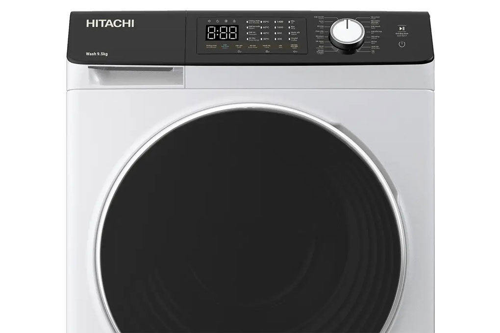 Máy giặt Hitachi Inverter 9.5kg BD-954HVOW lồng ngang