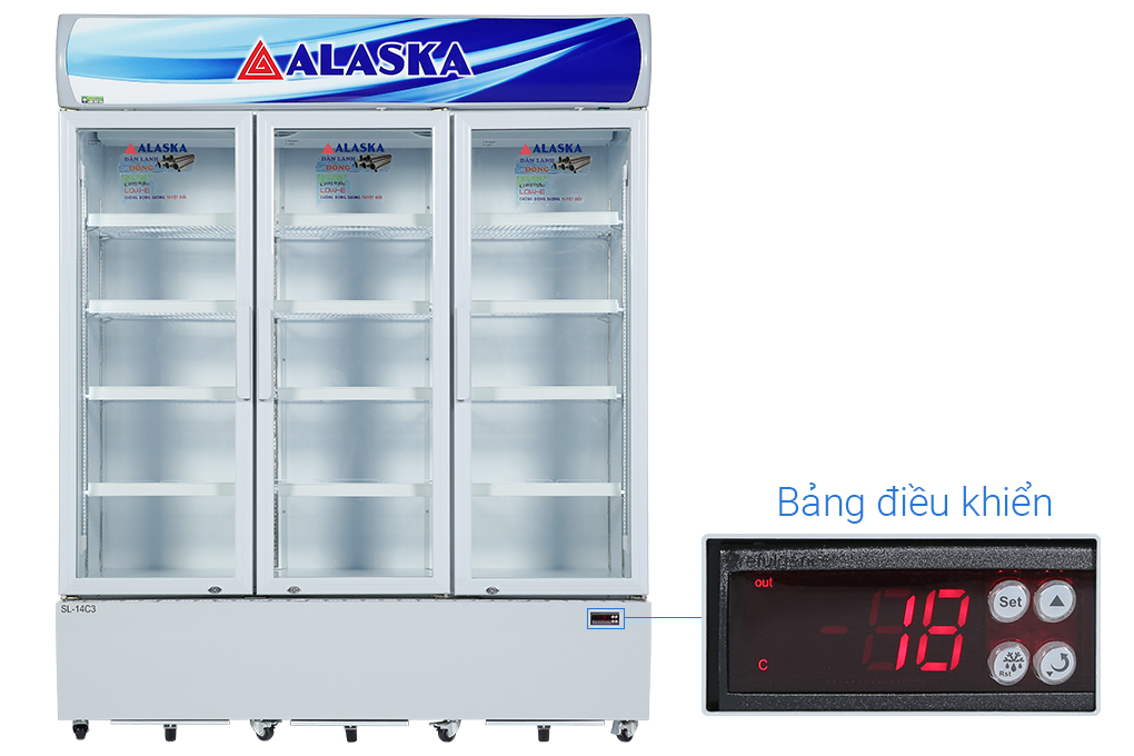 Tủ Mát Alaska SL-14C3I 1282 lít 3 cửa Inverter