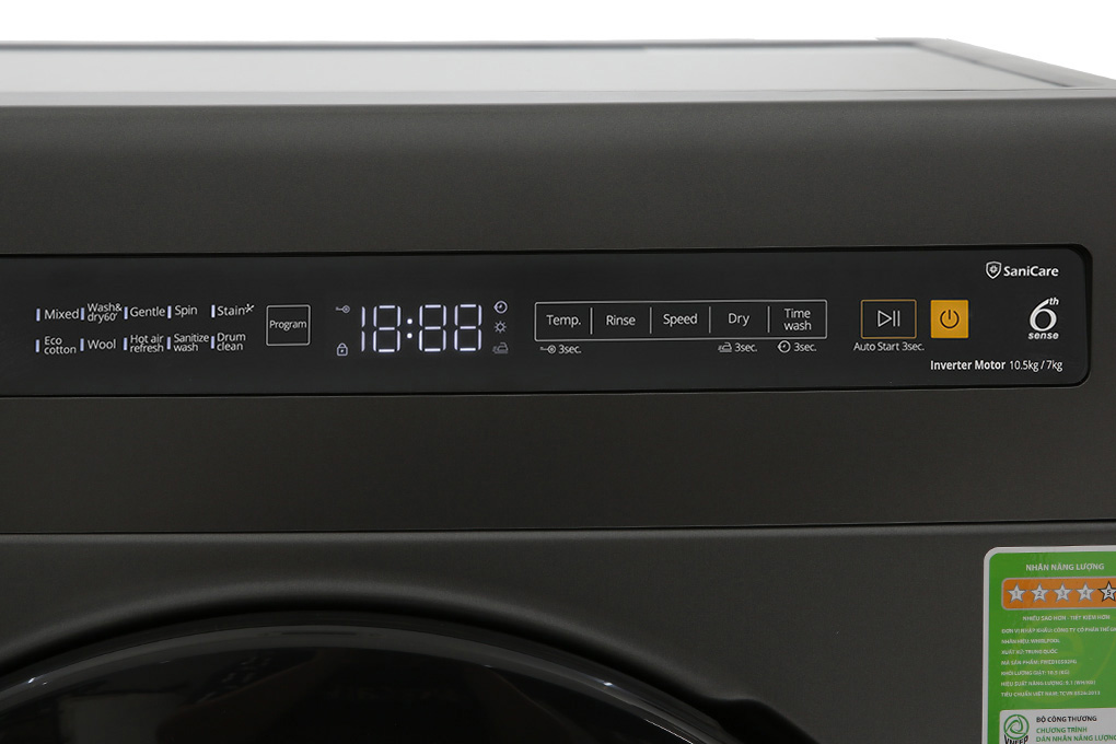 Máy giặt Whirlpool OxyCare Inverter 10.5 kg FWMD10502FG