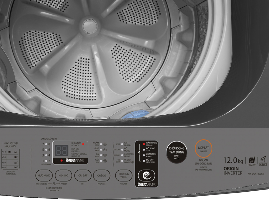 Máy giặt Toshiba Inverter 12kg AW-DUK1300KV(SG) lồng đứng