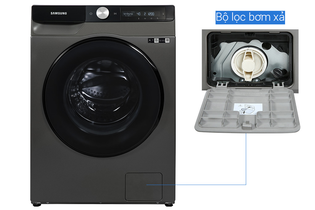 Máy giặt sấy Samsung AI Ecobubble Inverter giặt 11 kg WD11T734DBX/SV
