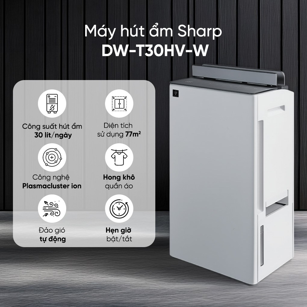 Máy hút ẩm Sharp DW-T30HV-W