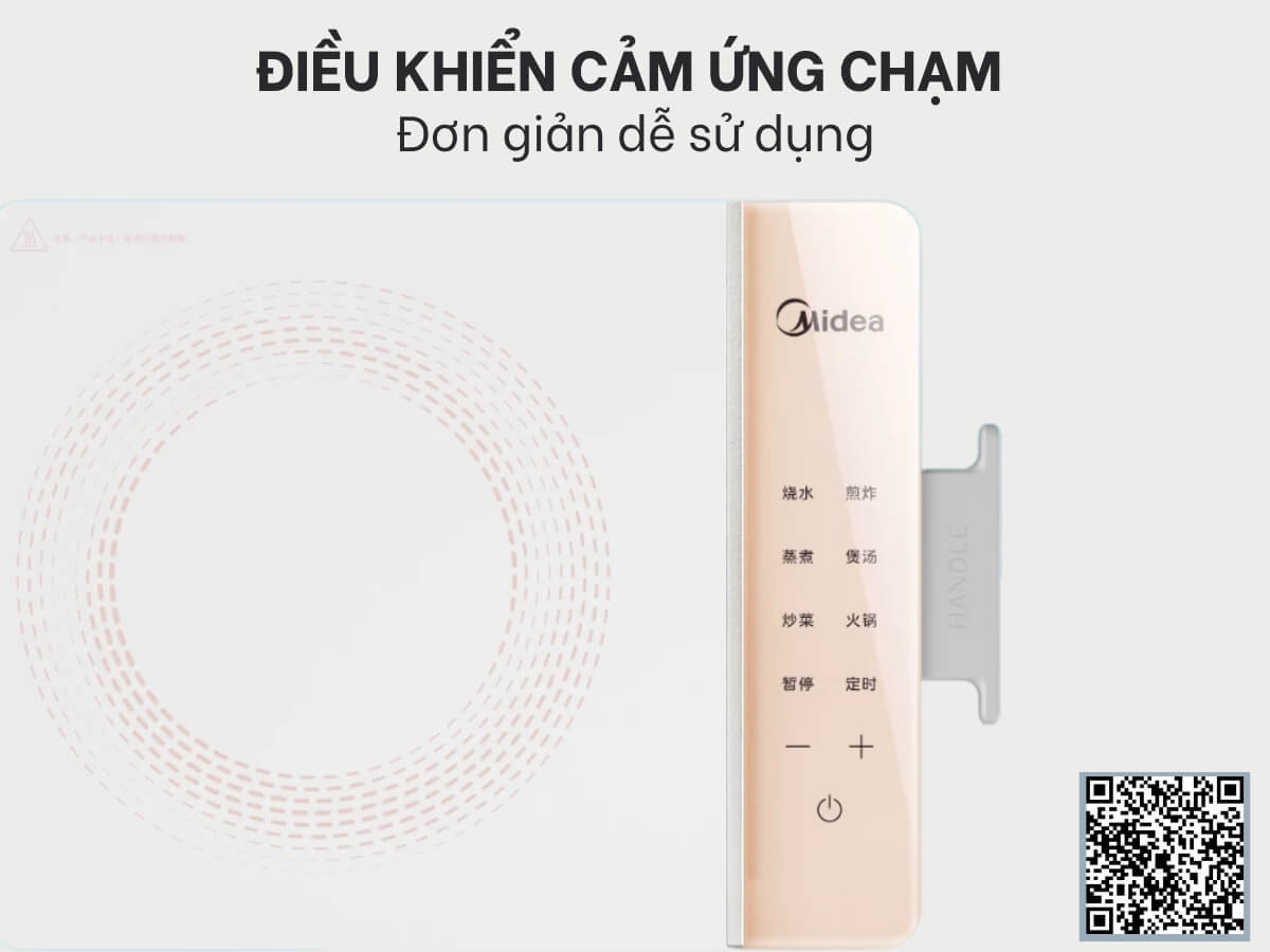 Bếp từ cảm ứng Midea MIC221TLBG OE- Hàng Chính hãng