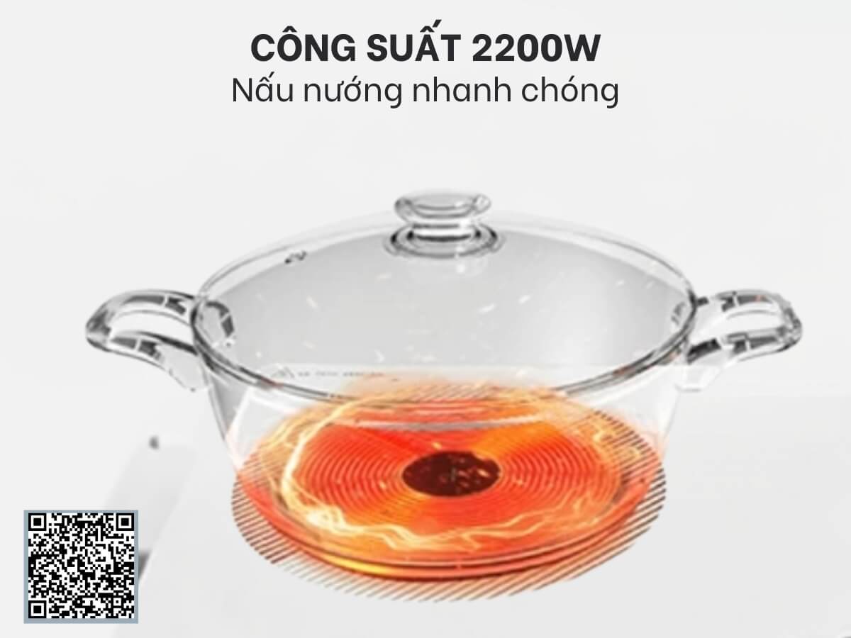 Bếp từ cảm ứng Midea MIC221TLBG KE- Hàng Chính hãng