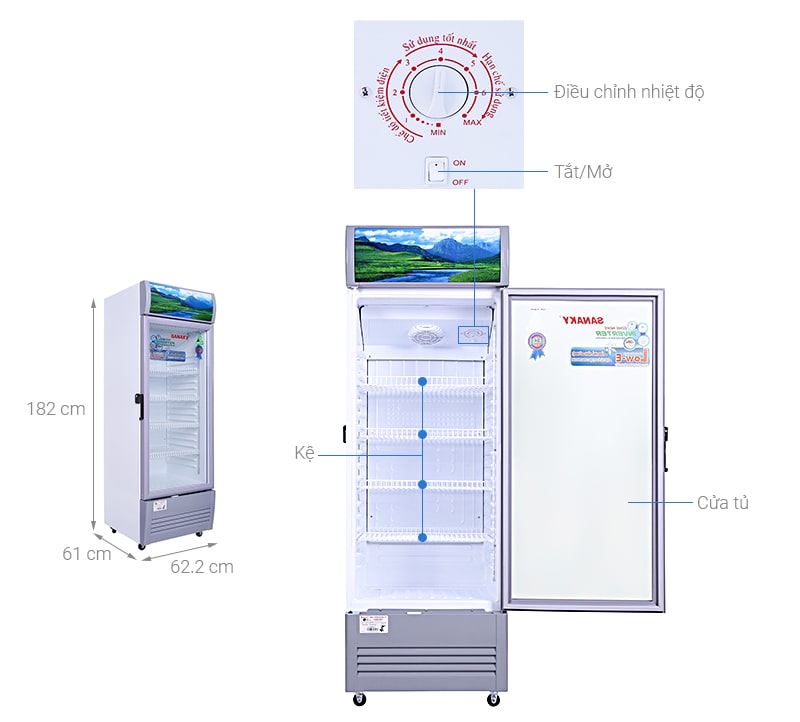 Tủ mát Sanaky Inverter 290 lít VH-358K3L