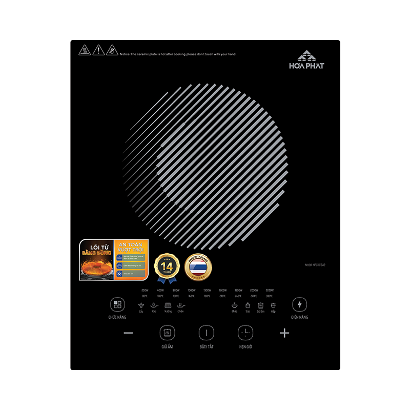 Bếp điện từ đơn Hòa Phát HPC D13A2