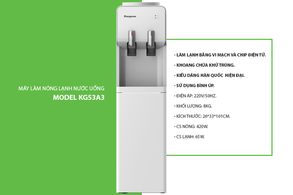 Cây nước nóng lạnh Kangaroo KG53A3