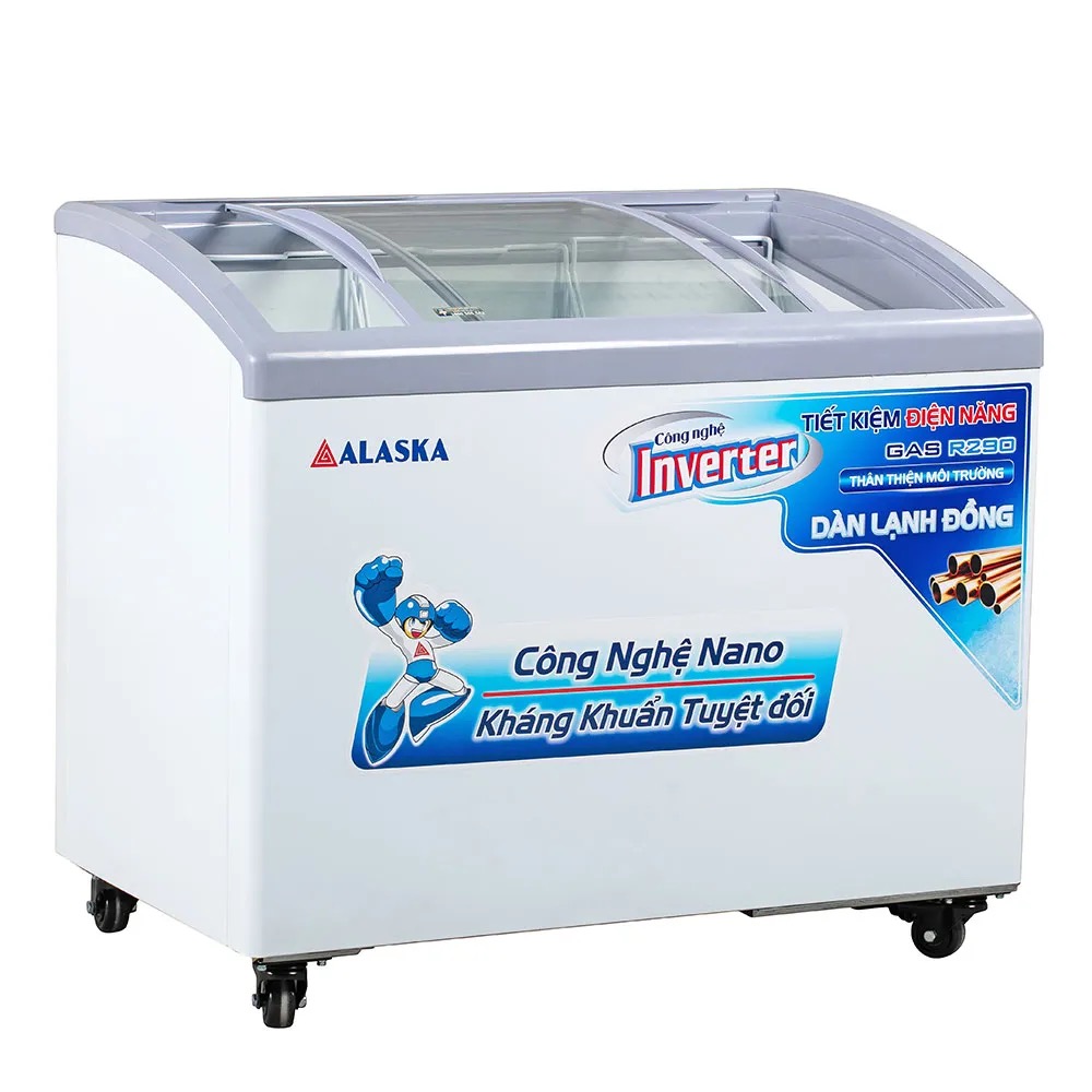 Tủ Đông Kính Cong Alaska inverter KC-210CI