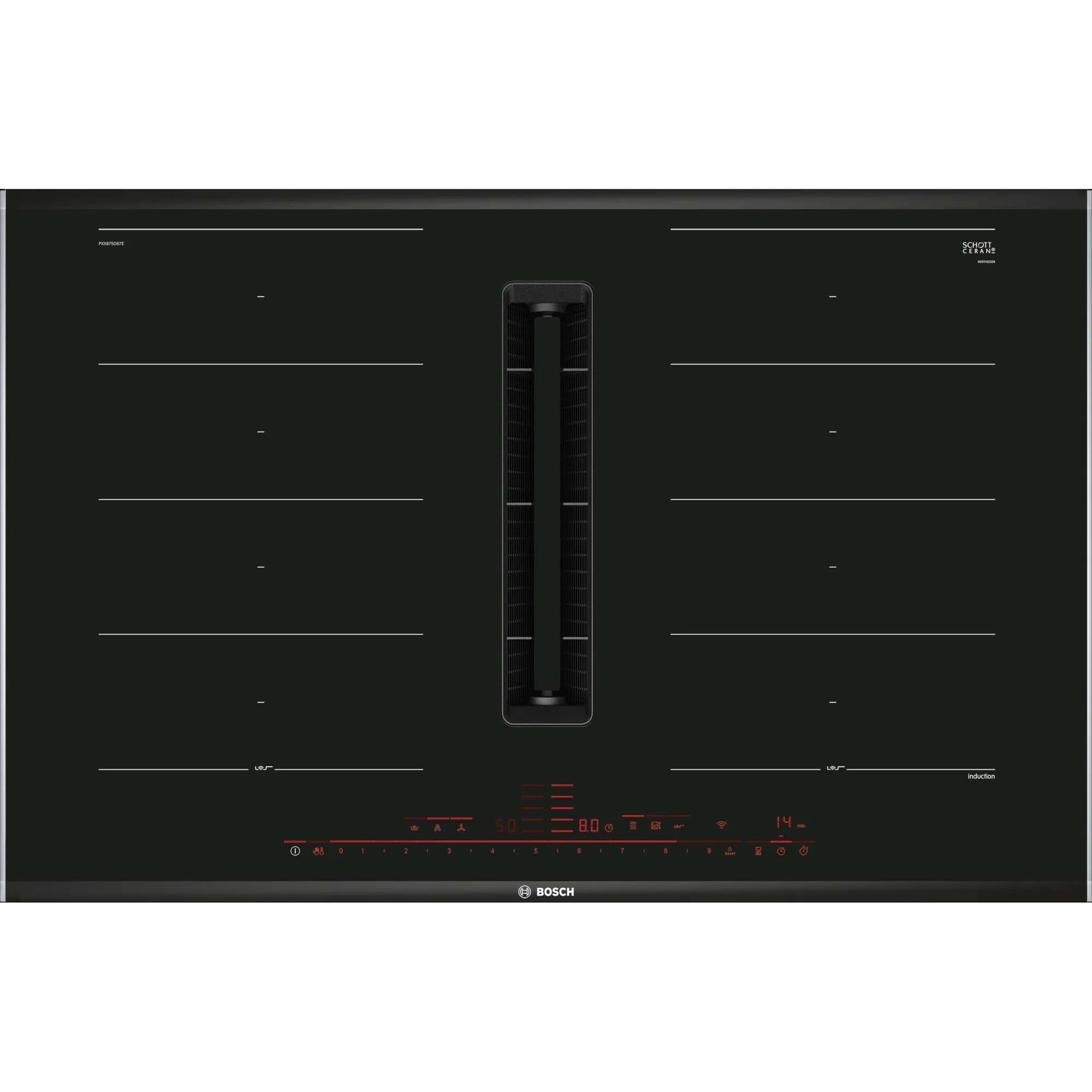 Bếp từ Bosch serie 8 PXX875D67E đa điểm 4 vùng nấu