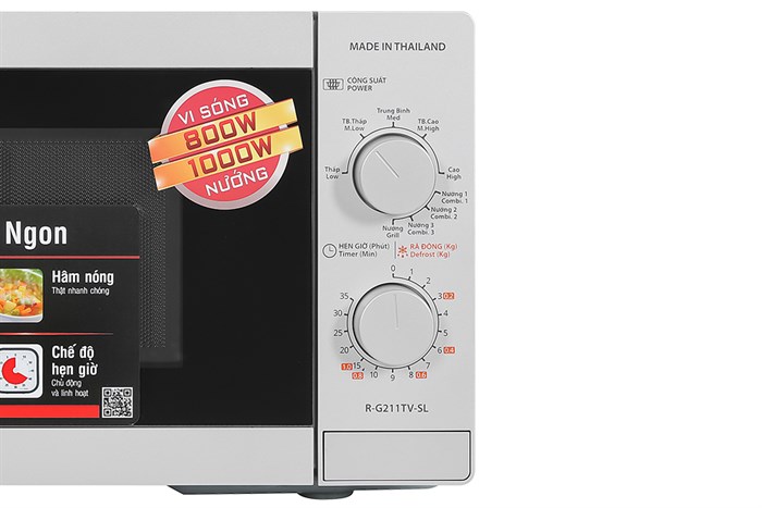 Lò vi sóng có nướng Sharp R-G211TV-SL 21 lít