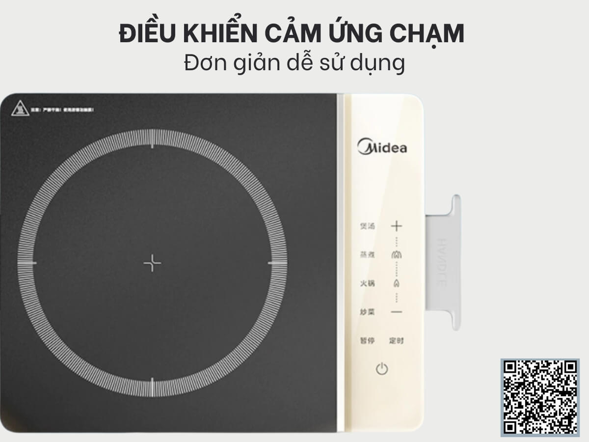Bếp từ cảm ứng Midea MIC221TLBG AE- Hàng Chính hãng