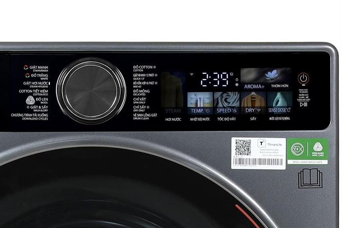 Máy giặt sấy Toshiba Inverter giặt 13 kg - sấy 8 kg TWD-T25BZP140MWV(MG)