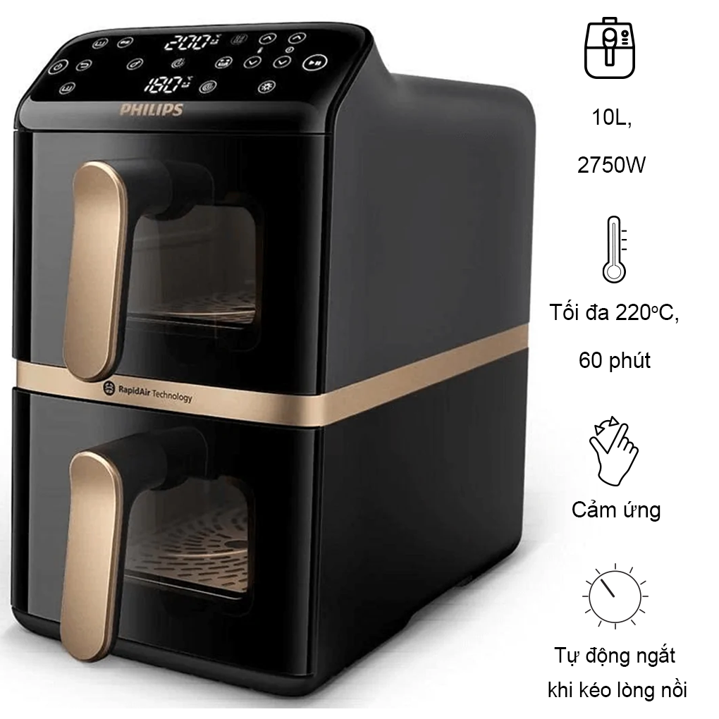 Nồi Chiên Không Dầu Philips NA462/70 10 Lít