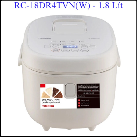 Nồi cơm điện tử Toshiba 1.8 lít RC-18DR4TVN(W)