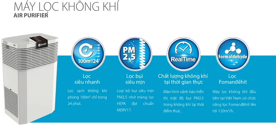 Máy lọc không khí A.O.Smith KJ500F-B01